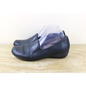 Dansko Loafers 39 Black Leather Farah Slip On Flats Shoes